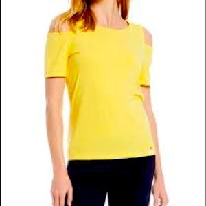 'AS' Cold Shoulder Rib Knit Tee (Plus)